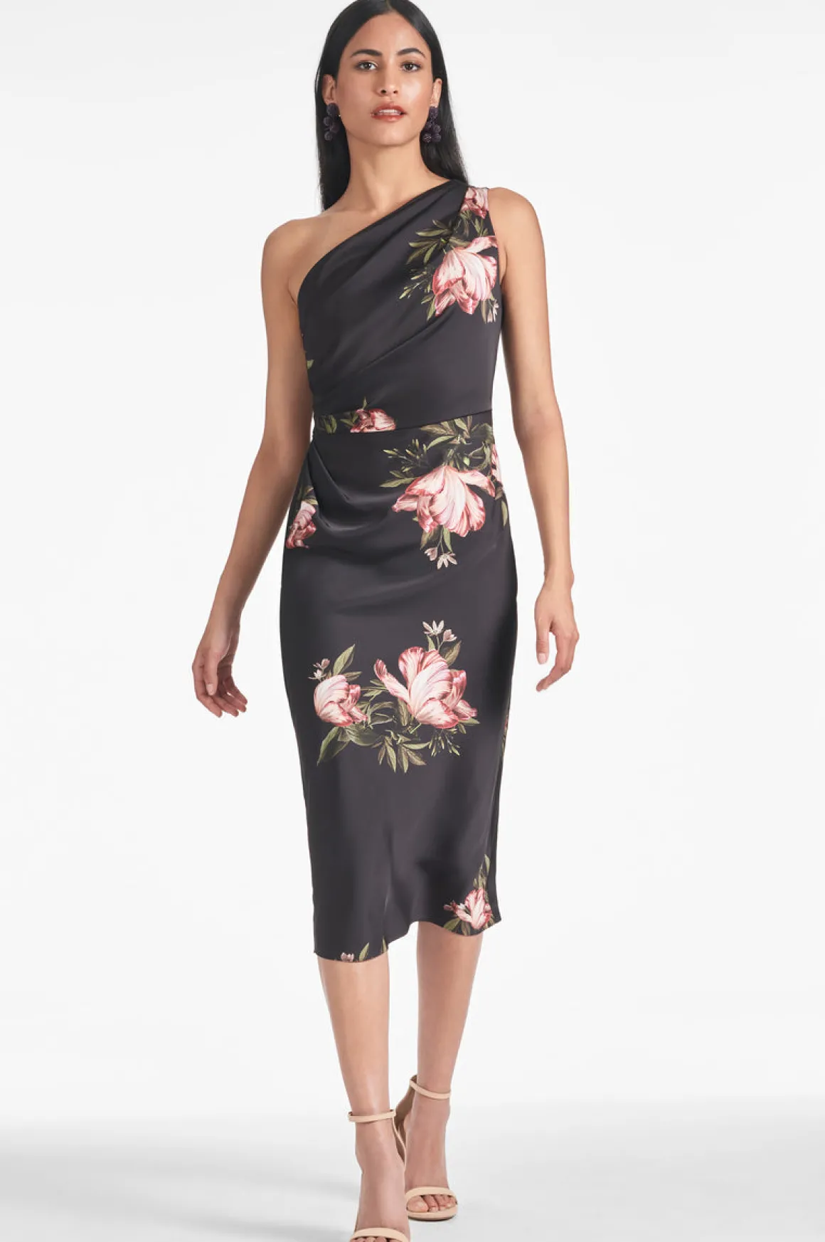 Sachin & Babi One Shoulder|Satin<Carmen Dress -