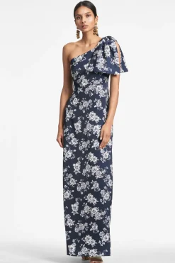 Sachin & Babi Blue|Prints<Chelsea Gown - Navy u0026 Ivory Peony