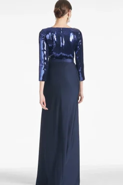 Sachin & Babi Evening|Winter<Christabel Gown - Sapphire/Midnight