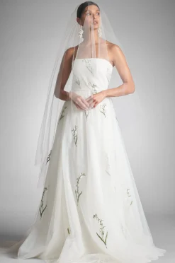 Sachin & Babi Bridal Separates<Damira Veil - White/Embroidered Floral