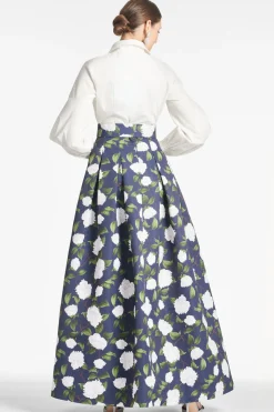 Sachin & Babi Winter|Blue<Florence Gown - Navy/Ivory Moonlit Garden