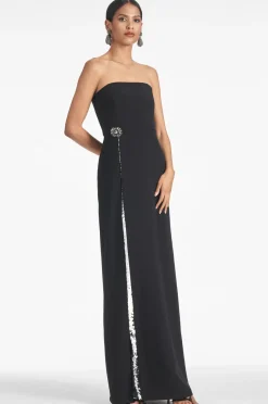 Sachin & Babi Evening|Evening<Ivy Gown - Black/Silver