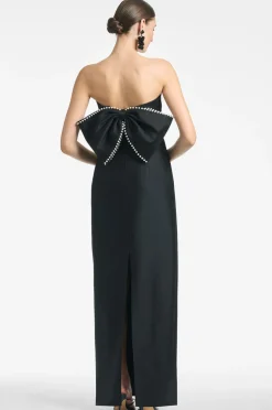 Sachin & Babi Column|Black<Keira Gown -