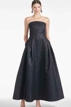 Sachin & Babi Winter|Winter<Margaux Gown - Black/Midnight