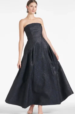 Sachin & Babi Winter|Winter<Margaux Gown - Black/Midnight