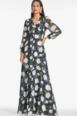 Sachin & Babi Daytime|Warm Weather<Penny Gown - Navy/Ivory Moonlit Garden