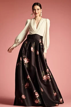 Sachin & Babi Winter|Ball Gowns<Zoe Gown - Ivory/Noir Blossom