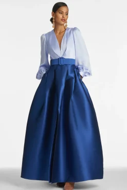 Sachin & Babi Winter|Winter<Zoe Gown - Periwinkle u0026 Eclipse