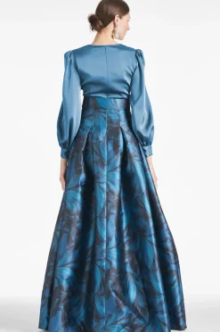 Sachin & Babi Winter|Winter<Zoe Gown - Smokey Slate/Tonal Petal